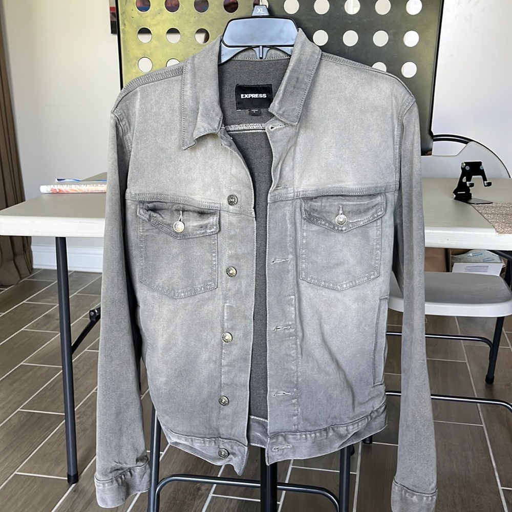 Gray Denim Trucker Jacket NWOT